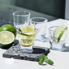 이우아여사 몰트 위스키 1996 레터링 소주잔 50ml, 4개