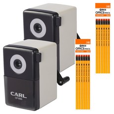 칼 투톤칼라 연필깎이 CP-90N + 동아연필 HB 6p 세트, 그레이, 2세트