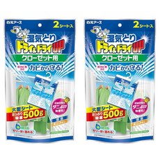 Hakugen Earth 白元 衣櫃用除濕掛片 加大款 深藍無香 2片, 260g, 2包