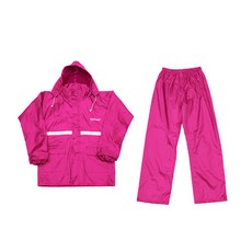 兩件式雨衣 PVC+牛津布 藏青, XXL, 玫紅色