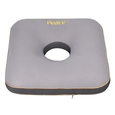 Peace 方形甜甜圈坐墊, 1個, 灰色