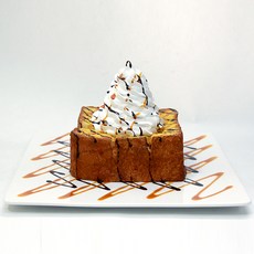 DON'T EAT 麵包模型殼我們咖啡蜂蜜麵包+方盤BA048, 混色