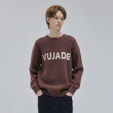 MIND BRIDGE 男女通用圈圈紗字母半寬鬆針織衫 MZKT7150