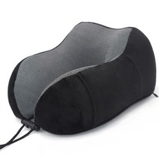 KINTON 舒適機上用記憶棉頸枕, 黑色, 1個