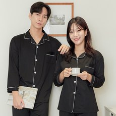 cofv 中性款棉質長袖長褲居家睡衣套裝