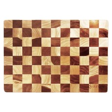 REuN 瑞恩 棋盤原木砧板, 茶色, 1個