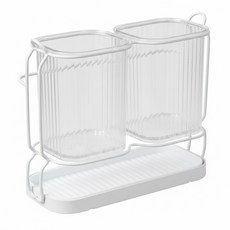 Living gonggam Homesmi 瀝水餐具收納筒 米白色 1個