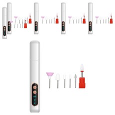YUNMI 電動打磨器/USB充電式指甲修護美甲機 附磨頭 5個, 6個, 白色