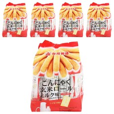 北田 蒟蒻糙米捲 牛奶口味, 富含膳食纖維, 獨立包裝方便攜帶, 160g, 5袋