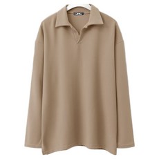 엠엔씨 남성용 버블 오버핏 피케 긴팔 티셔츠 MDLT393LW