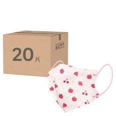 COMFIZ 康菲 小童3D醫療口罩 3~7歲, 草莓甜不甜, 20片, 1盒