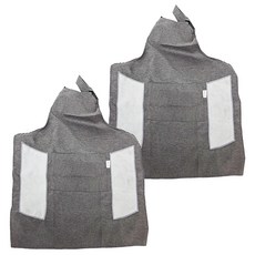 輕巧防水圍裙 輕薄質感 不負擔 防污 防水 不厚重, 質感淺灰, 2件