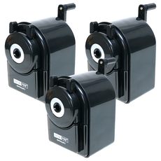 모닝글로리 14000 데스크프로 대형 연필깎이, 블랙, 3개