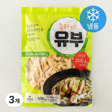 슬라이스 유부 (냉동), 500g, 3개