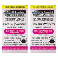 Garden of Life 女性益生菌素食膠囊, 30顆, 2罐