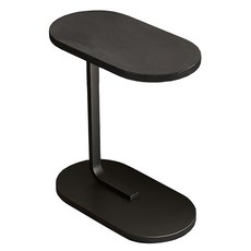 北歐風沙發邊小茶几 木質金屬, 黑色台面黑架, 1個