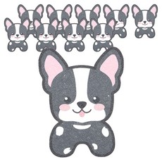 써니엔조이 제로웨이스트 식물성 셀룰로오스 생분해 압축수세미 프렌치불독, 1개입, 10개