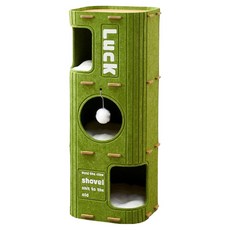 Mailcat 3層多功能毛氈貓屋貓跳台, 1個, 綠色