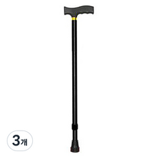 디페이브 스탠다드 1발 노인 어르신 지팡이 블랙, 3개