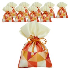 The Nuri Korea 傳統棋盤格紋絲綢福袋 小, 隨機出貨, 10入