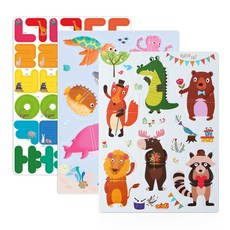 magpia 磁鐵拼圖 韓文款+動物款+海洋生物款, 1套