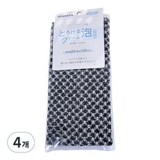 男士用強力去角質寬版沐浴搓澡巾, 4個, 1入, 網紗圖案