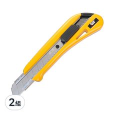 SDI 手牌 新銳專業大美工刀 + 刀片 3050C 10 x 1.8cm, 2組, 黃色