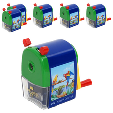 파버카스텔 핸들 연필깎이 소 8mm 1821, 랜덤 발송, 6개