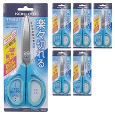 고쿠요 에어탄성 편안한 가위, 블루, 6개입