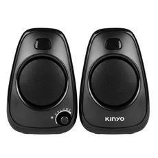 KINYO USB 多媒體音箱2件組 90 x 88 x 135mm 386g, US-207, 黑色