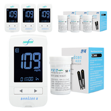 HANDOK 바로잰 혈당측정기 + 시험지 50매, 4개