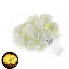 更簡約LED燈串玫瑰花浪漫花園藍色燈泡 10m 80顆, 電池版
