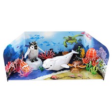 噗通噗通海洋朋友們 3D立體拼圖, 1個, 海洋朋友們 多色, 80件