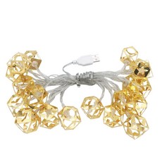 더깔끔 LED 줄조명 하트 별 철공예 낭만 정원 따뜻한 빛 3m 20구, USB버전