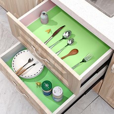 Ants 廚房用品水槽層架防污墊 5入, 綠色