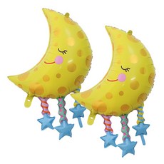 타이탄 잔치 파티 풍선, 달 펜던트, 2개