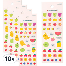 스튜디오에잇 금홍팬시 드로잉 스티커 리틀 후르츠 스티커, 혼합색상, 10개