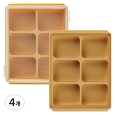BBTTO 12 個嬰兒食品塊冰模 (2), 金色奶油, 4個