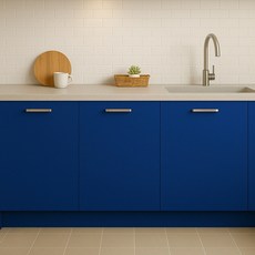 데코리아 현대인테리어필름 에어프리 생활방수 접착식 단색 시트지 SL579, 코발트블루, 폭 1230mm x 길이 2.5m