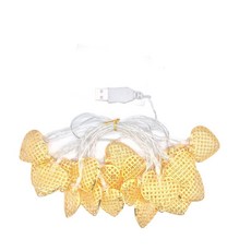 The Kkalkkeum LED燈串 遙控器 愛心 鐵藝 浪漫 花園 藍光 3m 20燈, USB版, 1個