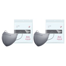 필나인 라이트핏 2D 보건용 컬러 마스크 소형 KF94 벌크포장, 25개입, 1개, 시크그레이