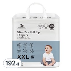 Applecrumby 優質超薄褲型紙尿褲 男女通用, 加大號(2XL), 192張