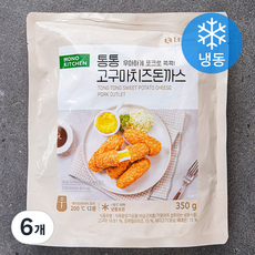 모노키친 통통 고구마 치즈 돈까스 (냉동), 350g, 6개