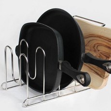 Roebenhoff 不鏽鋼平底鍋收納架 4層 8mm, 銀色, 四段