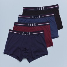 ELLE INNERWEAR 青少年用AeroCool學生四角褲線條腰帶4件組