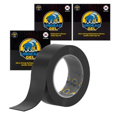 Undead Gel 無敵多用途超強力矽膠雙面膠帶 黑色凝膠, 3個