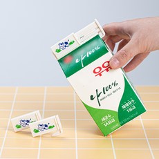 엘이씨 젖소 우유팩 밀봉 클립, 화이트, 2개