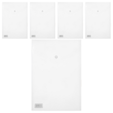 ECO Chungwoon 黏扣直式文件袋 A4, 透明, 5個