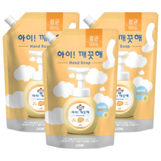 LION 獅王 趣淨 洗手慕斯補充包 痱子粉香, 1.8L, 3包