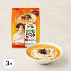하이면 전주식 들깨계란칼국수 2인분, 390g, 3개